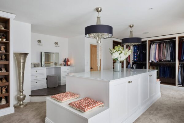 Customised wardrobe with spacious storage space