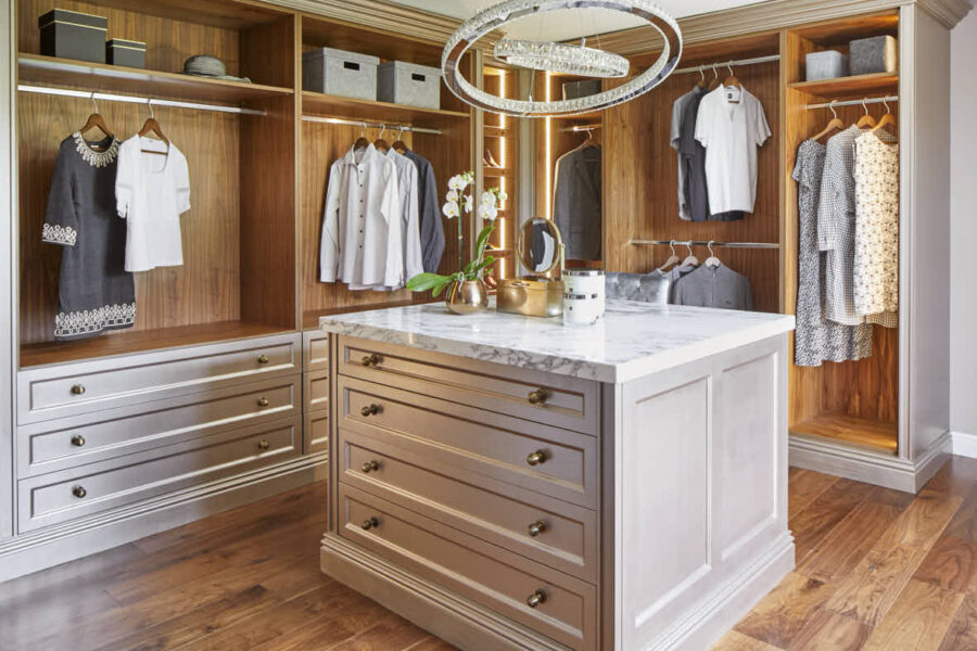 Luxury walk-in wardrobe