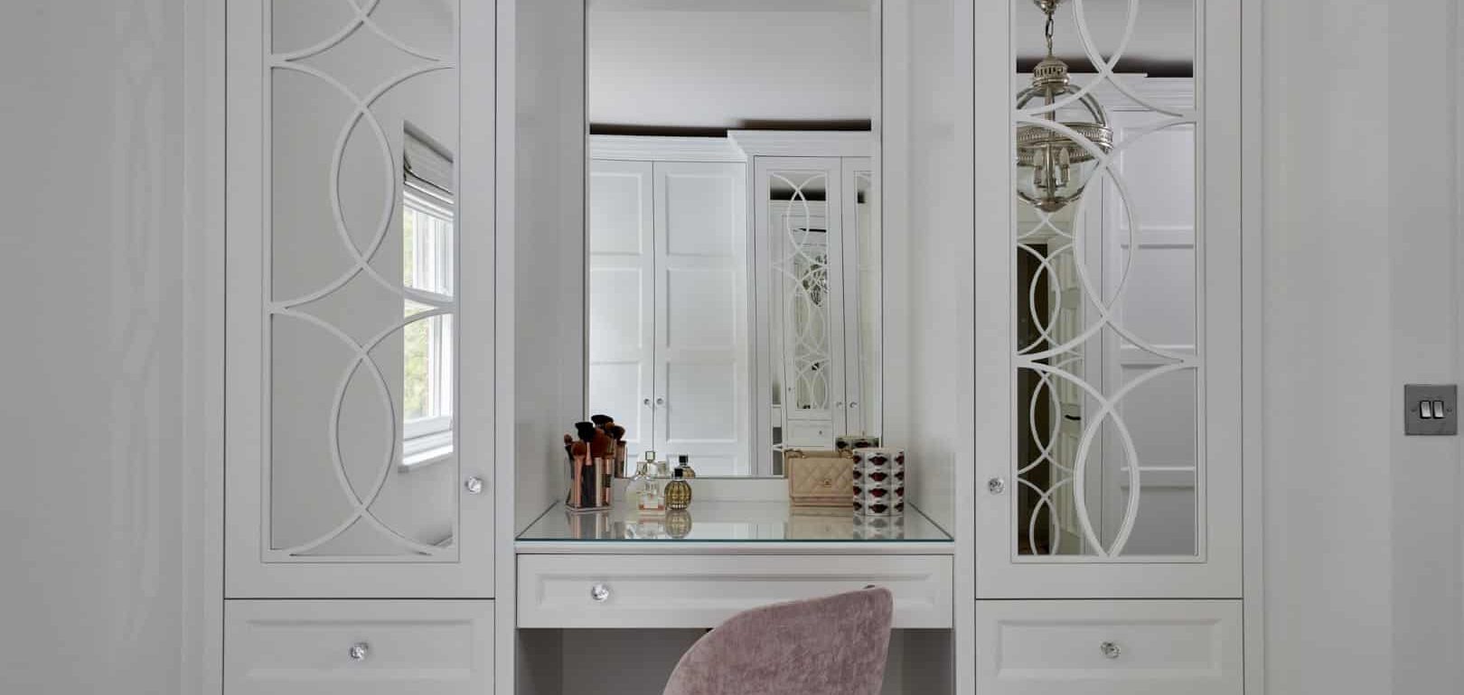 Edwardian style built-in dressing table