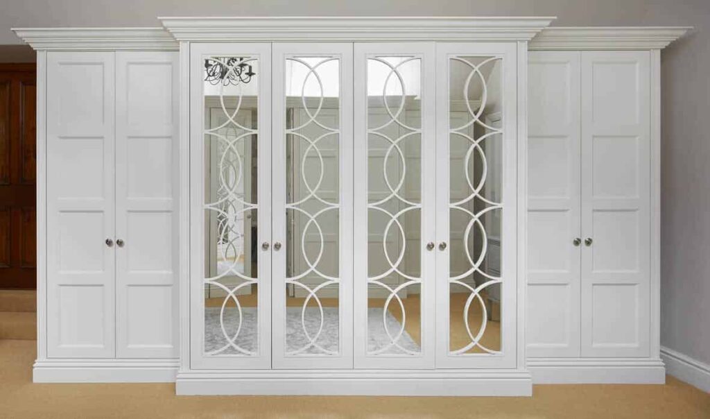 Bespoke Wardrobes Empire 019 Custom-made dressing room with shelving, lighting, and finishes