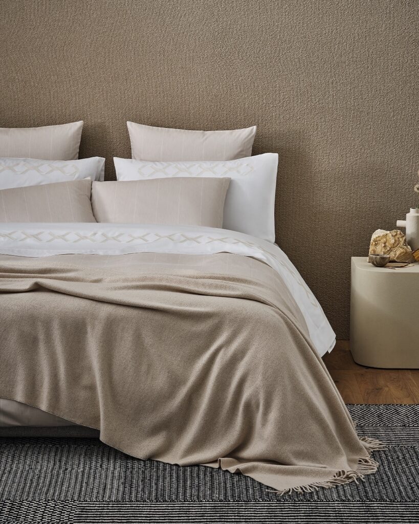 Warm Neutral Bedding and Textiles Colours 