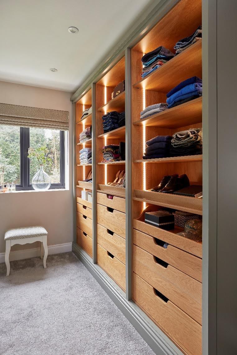 open fronted walk-in wardrobe