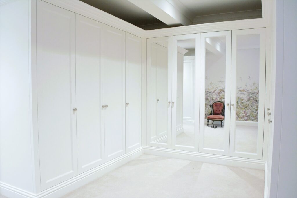 Aram 3 - filter Classic Fitted Wardrobes in white by The Heritage Wardrobe Company