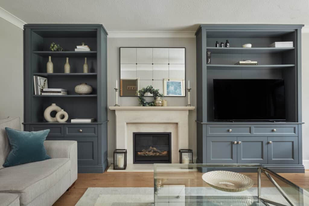 Woking - Wilson 1 Matching built in tv and media units made by The Heritage Wardrobe Company