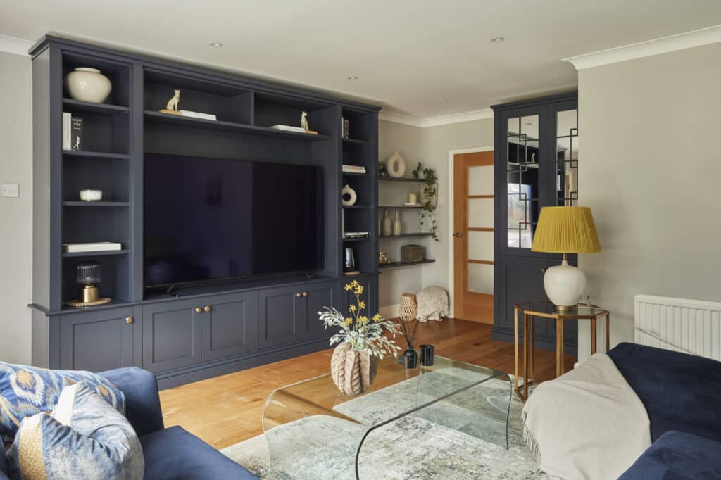 Woking - Wilson 15 Custom made built in tv and media unit made by The Heritage Wardrobe Company