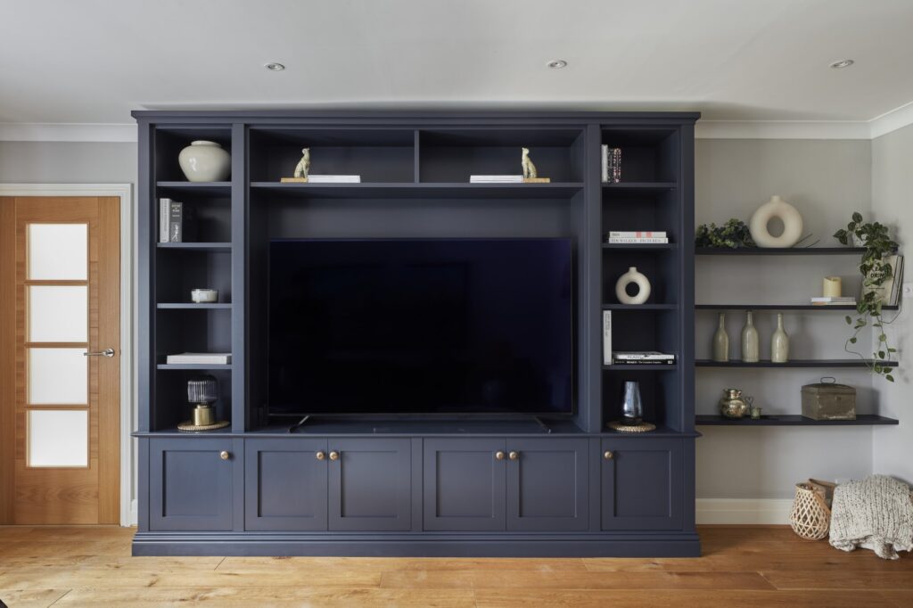 Woking - Wilson 19 2000px Custom made built in tv and media unit made by The Heritage Wardrobe Company