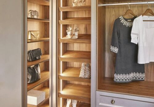 Luxury walk-in wardrobe