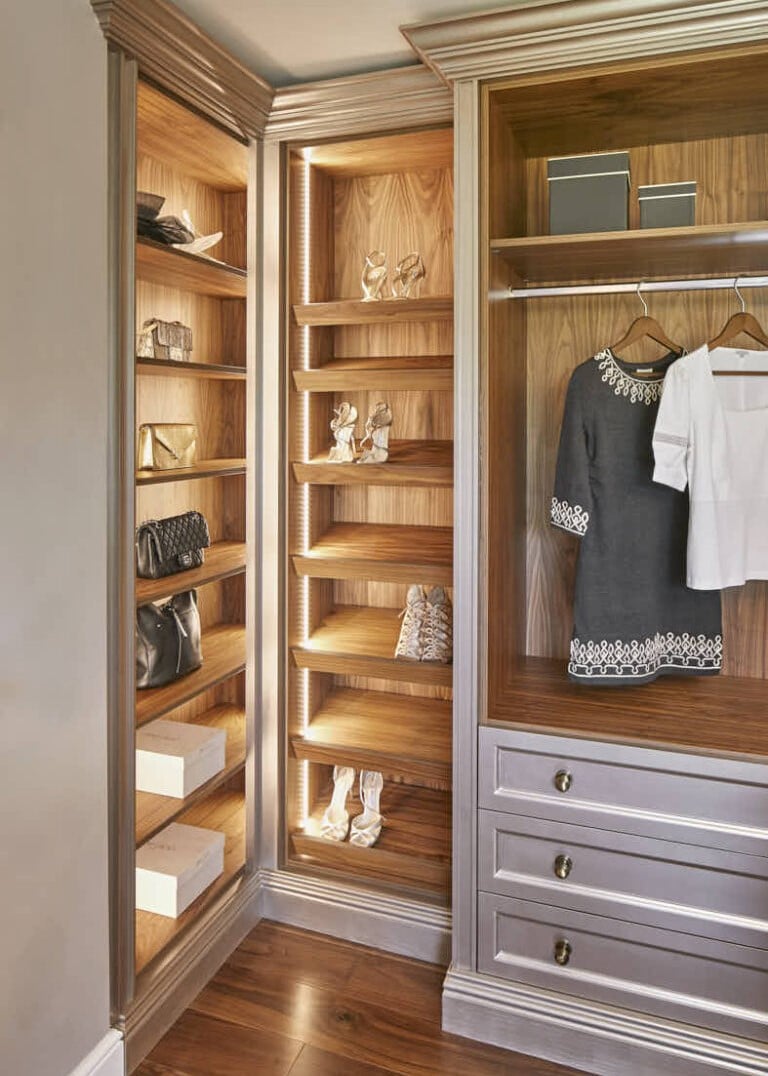 Luxury walk-in wardrobe