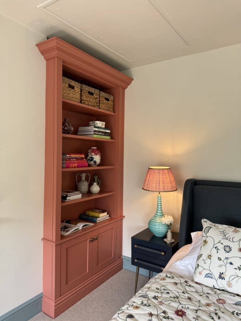 image00062 custom made slimline bookcase in burnt orange