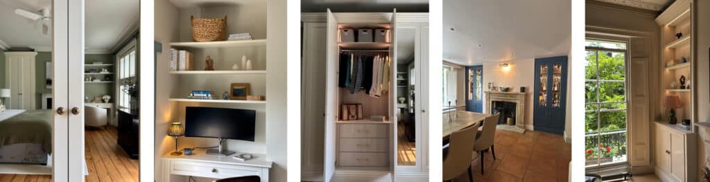 Collage of heritage home multi-room transformation in London