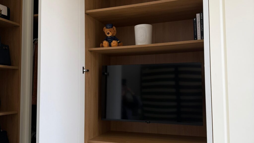 Lorna-3 Hidden TV inside a fitted wardrobe